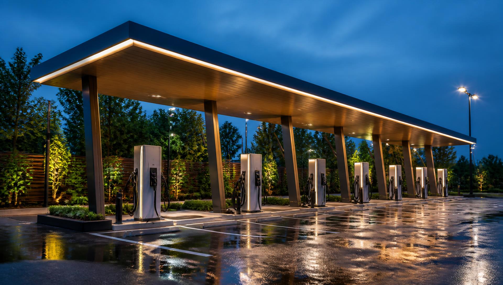 DC fast charging installation